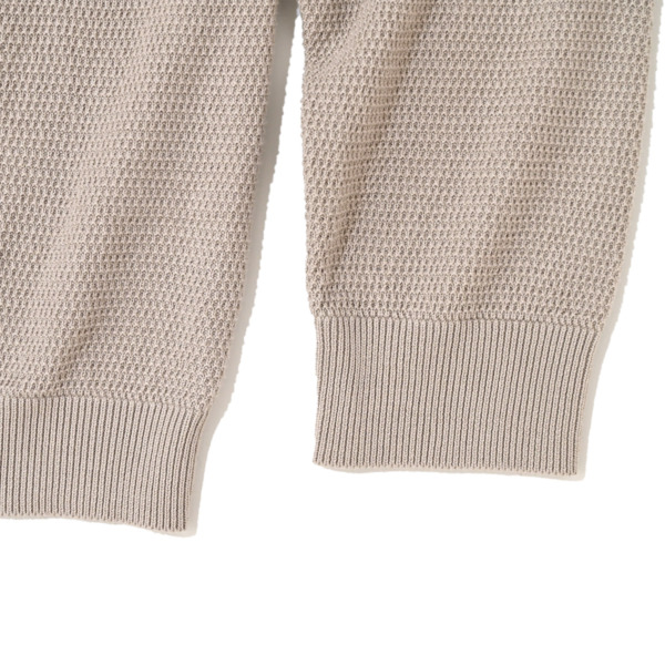 SUPPLY /// Half Zip Knit Polo Graybeige 03