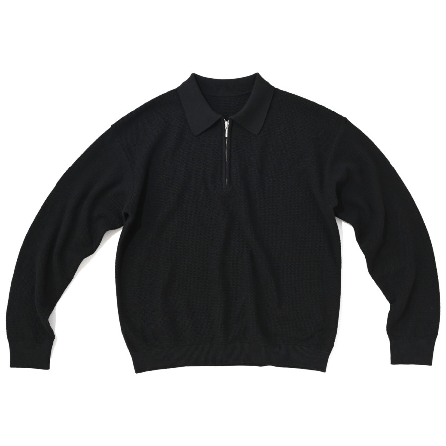 SUPPLY (Half Zip Knit Polo Black) 通販 | SUPPLY TOKYO online store