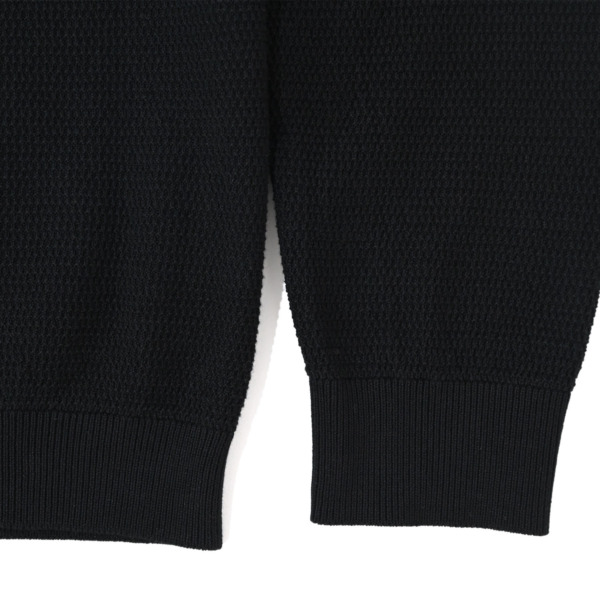 SUPPLY /// Half Zip Knit Polo Black 03