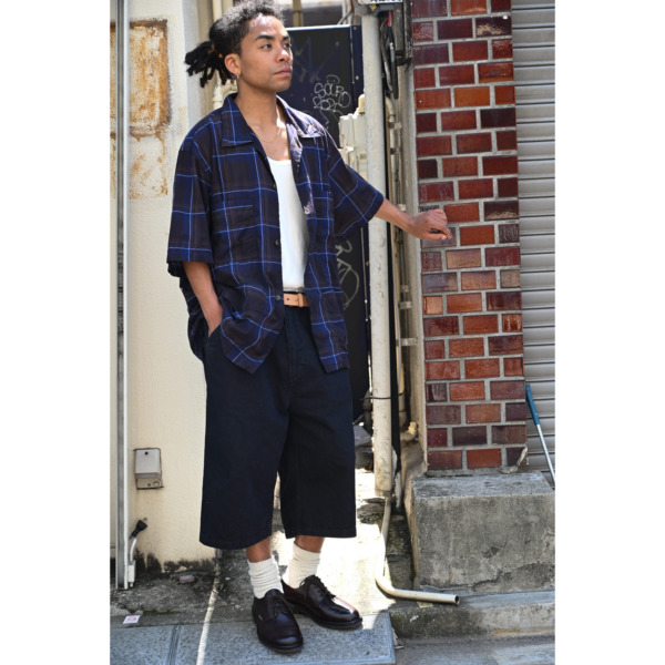 Marvine Pontiak Shirt Makers /// Bubbly SH D.Brown × Navy CH 06