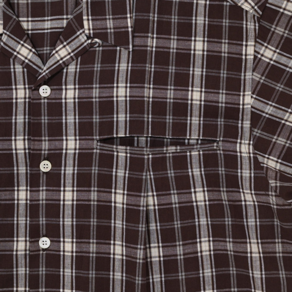 P A C S /// Gianfranco S/S Shirts Brown Check 02
