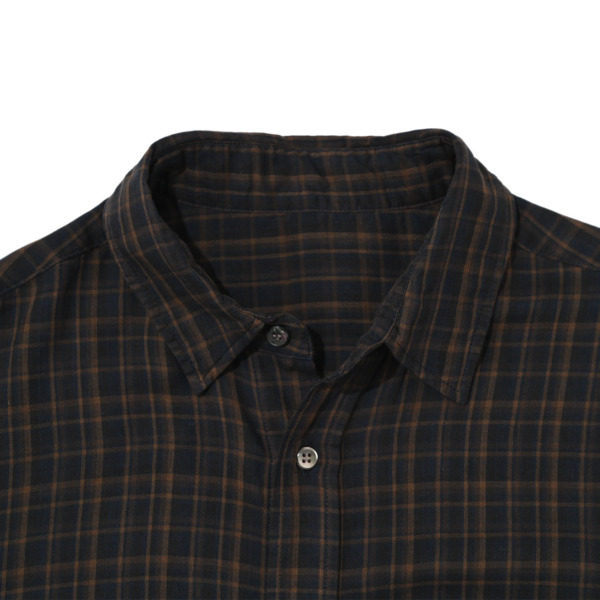 SUPPLY /// Daily Shirts Navy Brown Check 02