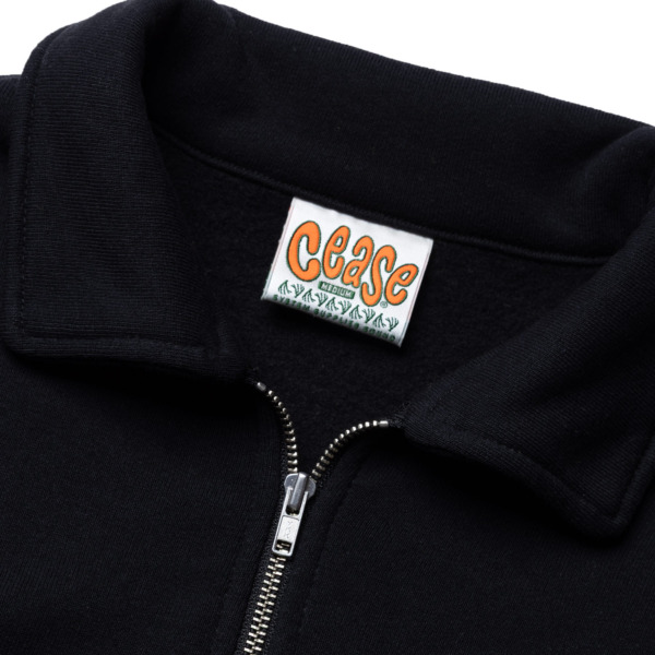 CEASE /// COLLAR ZIP SWEAT Black 02