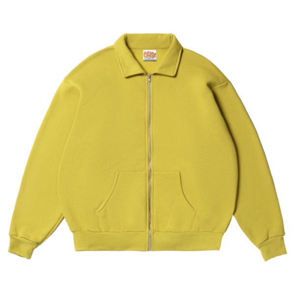 CEASE /// COLLAR ZIP SWEAT Moss 01