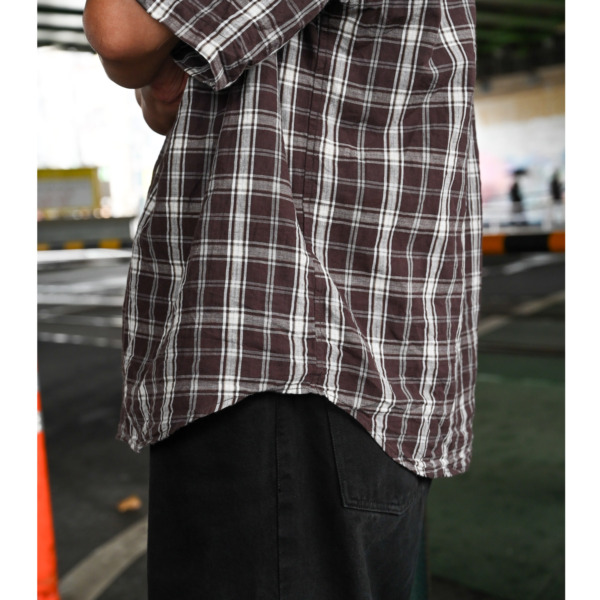 P A C S /// Gianfranco S/S Shirts Brown Check 06