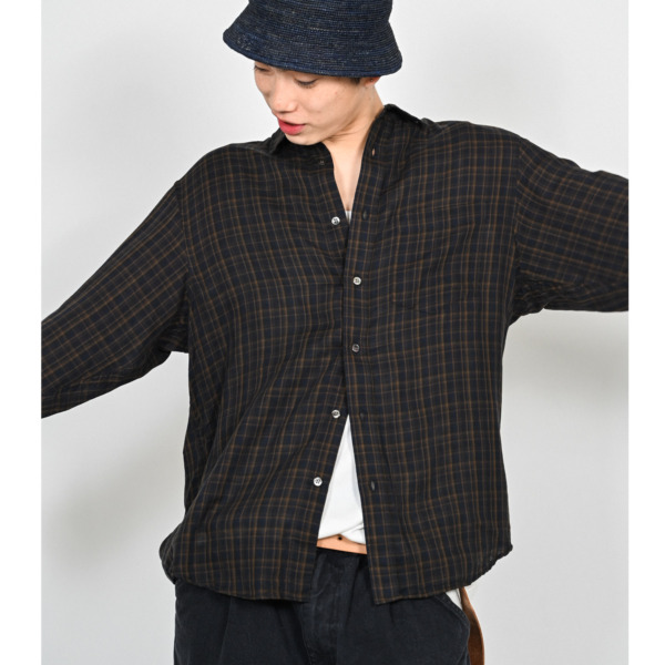 SUPPLY /// Daily Shirts Navy Brown Check 06