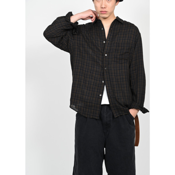 SUPPLY /// Daily Shirts Navy Brown Check 07
