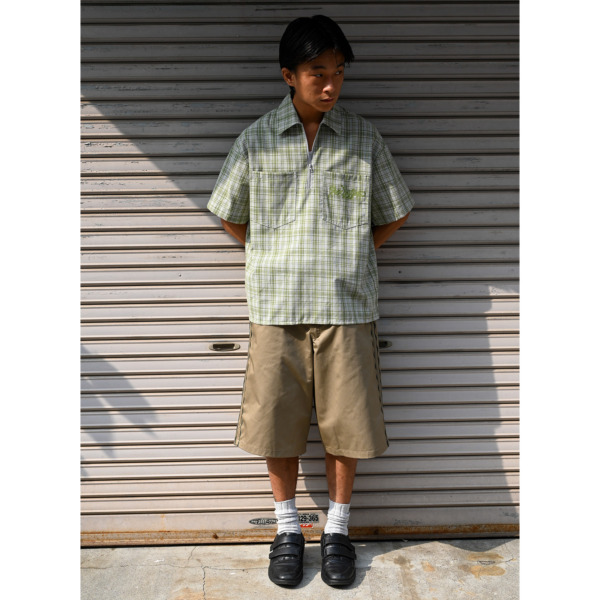 sexhippies /// Welder’s Stitch Loose Fit Work Shorts Tan 05