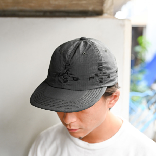 GARBAGE /// MORE PEACE Soft Brim 6 Panel Cap Dark Gray 04