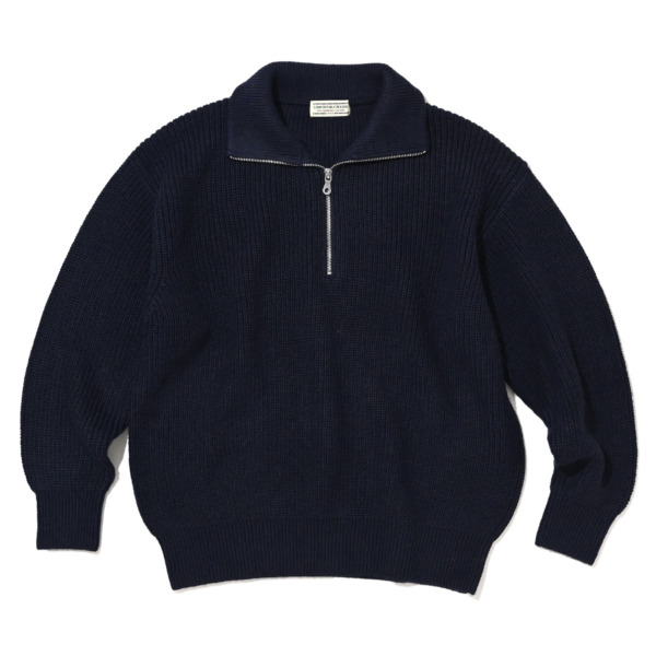 COMFORTABLE REASON /// Harf Zip Knit NAVY (COMFORTABLE REASON) | SUPPLY TOKYO online store