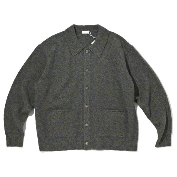 crepuscule /// M-G Polo Cardigan Gray/Green (crepuscule) | SUPPLY TOKYO online store
