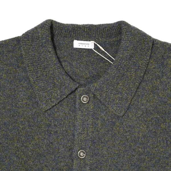 crepuscule /// M-G Polo Cardigan Gray/Green 02