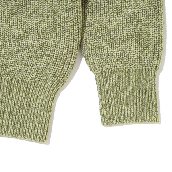 COMFORTABLE REASON /// Harf Zip Knit LIME 02