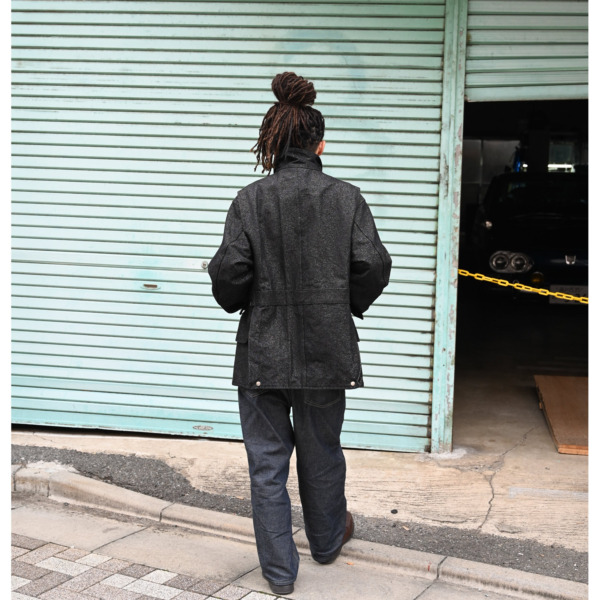 Midorikawa /// GLITTER CANVAS HUNTING JACKET Black 011