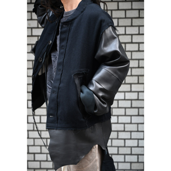 Midorikawa /// VARSITY JACKET Black 010