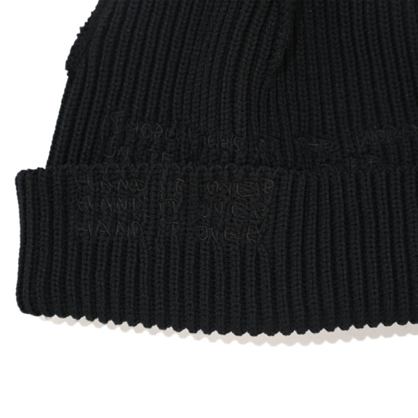 GARBAGE /// INSIDE OUT CUFF BEANIE Black 02