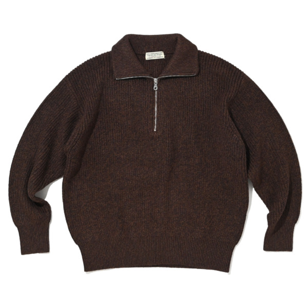 COMFORTABLE REASON /// Harf Zip Knit BROWN (COMFORTABLE REASON) | SUPPLY TOKYO online store