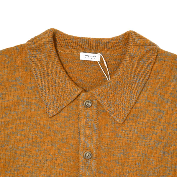 crepuscule /// M-G Polo Cardigan Gray/Mustard (crepuscule) | SUPPLY TOKYO online store