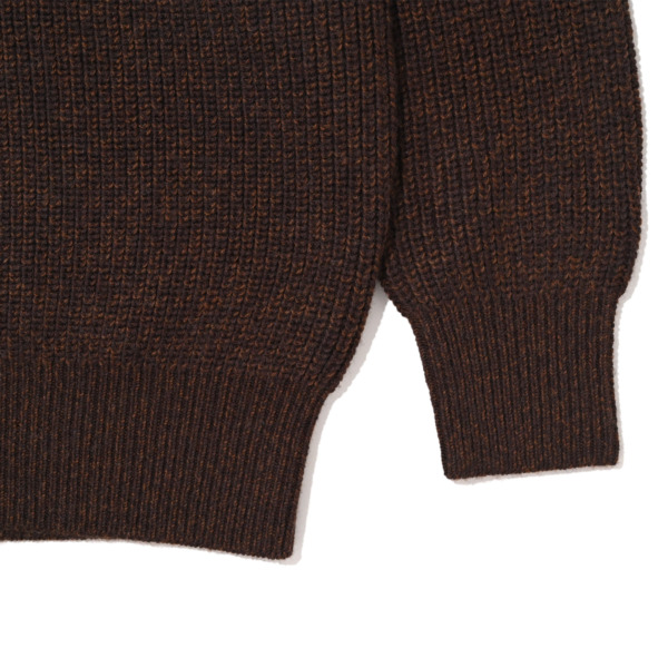 COMFORTABLE REASON /// Harf Zip Knit BROWN 04