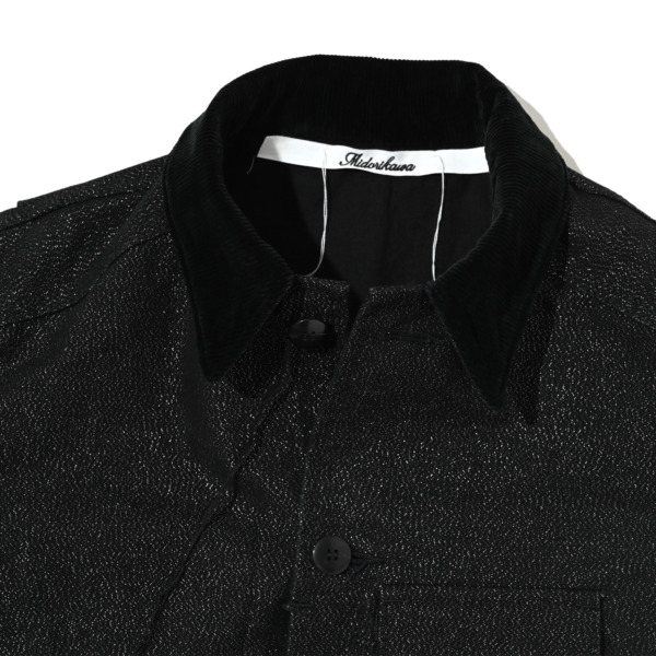 Midorikawa /// GLITTER CANVAS HUNTING JACKET Black 03