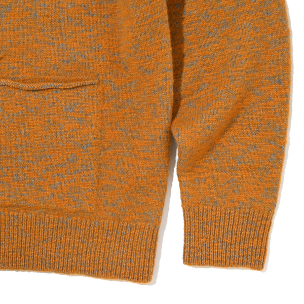 crepuscule /// M-G Polo Cardigan Gray/Mustard 03