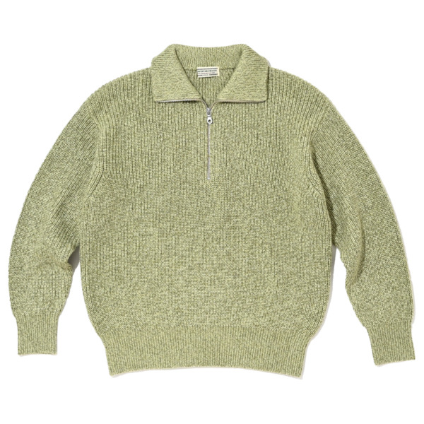 COMFORTABLE REASON /// Harf Zip Knit LIME (COMFORTABLE REASON) | SUPPLY TOKYO online store